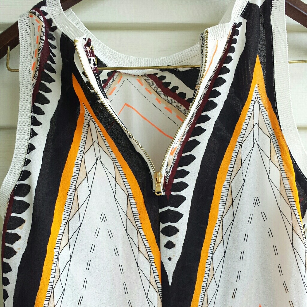 Mossimo Tribal Sheer Sleeveless Graphic Tee XS - Picture 4 of 8